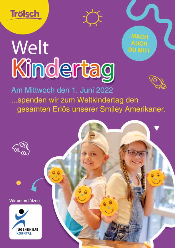 Zum 1.6.2022 spendet die Bäckerei Trölsch den gesamten Erlös der "Smiley Amerikaner" an die Jugendhilfe Korntal